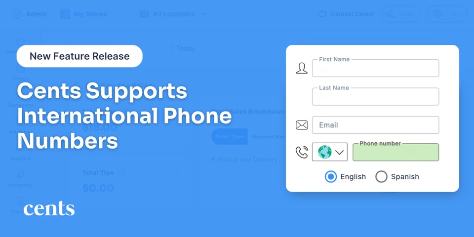 Cents Now Supports International Phone Numbers