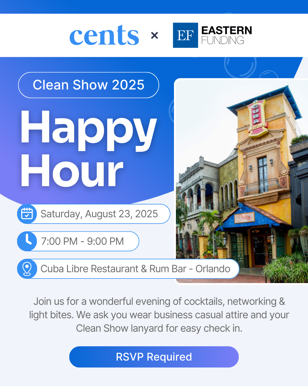 Cents x Eastern Funding Happy Hour Banner